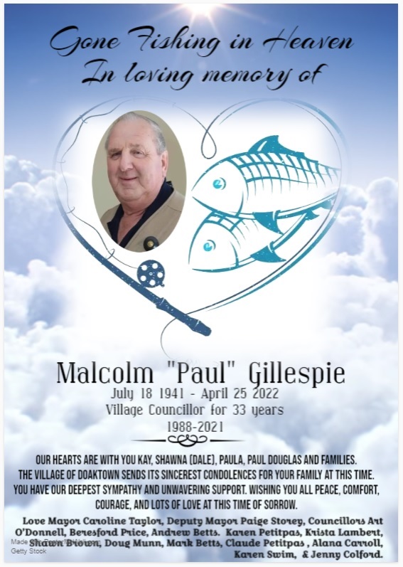 Gone Fishing in Heaven, In loving memory of Malcolm 